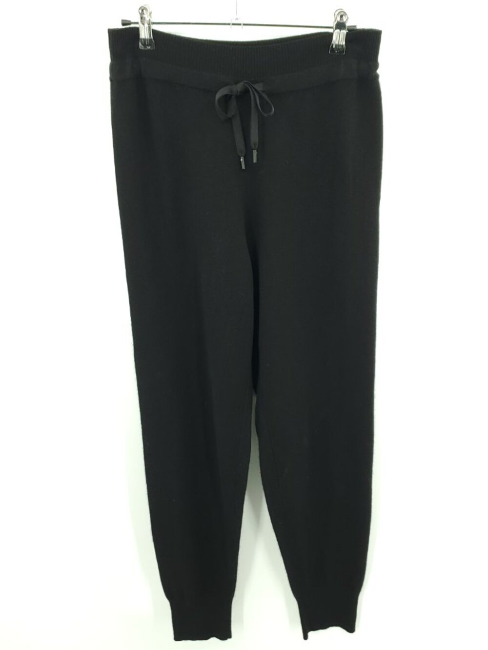 Chico's Black Label Essentials 100% Cashmere Knit Pull On Joggers M Black